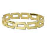 Rectangular Link Stainless Steel Bangle Bracelet