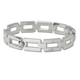 Rectangular Link Stainless Steel Bangle Bracelet - view 2