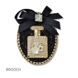 Rhinestone Perfume Bottle Brooch PIN
