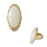 Vintage Oval Marbled Statement Stretch Ring - view 2