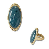 Vintage Oval Marbled Statement Stretch Ring