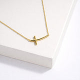 Walk in Faith Side Cross Pendant Necklace - view 4