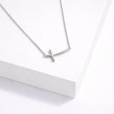 Walk in Faith Side Cross Pendant Necklace - view 3