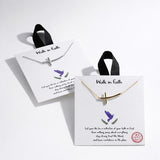 Walk in Faith Side Cross Pendant Necklace - view 5