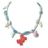 Coastal Charm Raffia and Silk Necklace