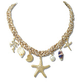 Gingham Ocean Coastal Charm Necklace - view 2