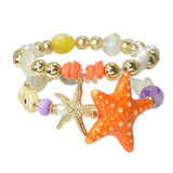 Tropical Tide Starfish Stretch Bracelet SET