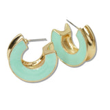 Enamel Chunky Hoop Earrings