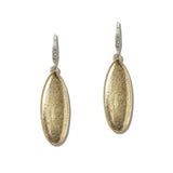 Textured Oval Drop Earrings