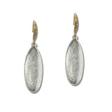 Textured Oval Drop Earrings - view 2