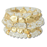 Nugget Accent Multi Layered Beaded Steretch Bracelet - view 5