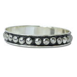 Western Ball Textured Bangle Bracelet