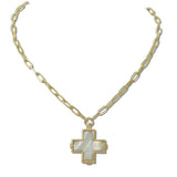 Shell Cross Pendant Necklace