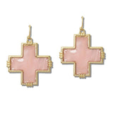 Shell Cross Drop Earrings - view 3