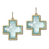 Acrylic Cross Drop Earrings