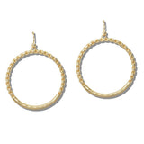 Textured Round Drop Earrings