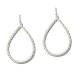 Textured Teardrop Drop Earrings - view 3