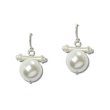 Pearl Bamboo BAR Drop Earrings - view 2