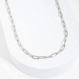Dainty Paperclip Chain Necklace - view 4