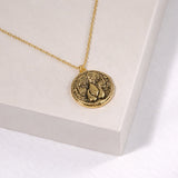 Apex Tiger Head Engraved Pendant Necklace - view 2