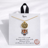 Apex Tiger Head Engraved Pendant Necklace