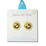 Half Ball Stainless Steel Stud Earrings - view 2