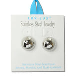 Half Ball Stainless Steel Stud Earrings