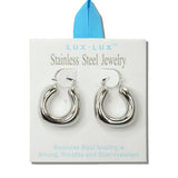 Thick Horseshoe Stainless Steel Hoop Earrings