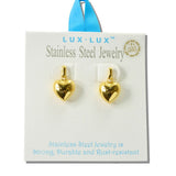 Puffy Heart Stainless Steel Drop Earrings - view 2