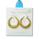 Thick Stainless Steel Hoop Earrings