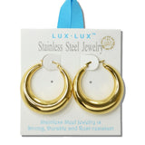 Thick Stainless Steel Hoop Earrings