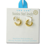 Small Double ROW Stainless Steel Hoop Earrings