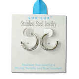 Double ROW Stainless Steel Hoop Earrings