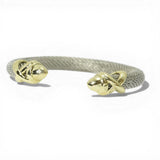 14K Gold Plated TWO Tone Mesh Knot Cuff Designer Inspired Bracelet