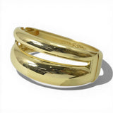 Polished Split Layer Hinged Bangle Bracelet - view 4