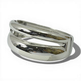 Polished Split Layer Hinged Bangle Bracelet - view 3