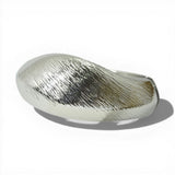 Polished Linear Textured Domed Hinged Bangle Bracelet - view 3
