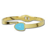 Stainless Steel Modern Hinge Bangle Watch Bracelet - view 4
