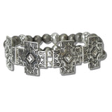Western Aztec Cross Stretch Bracelet