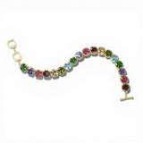 14K Gold Plated Cubic Zirconia Toggle Bracelet - view 2
