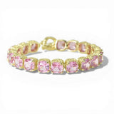 14K Gold Plated Cubic Zirconia Toggle Bracelet - view 6