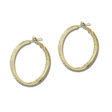 Baguette Cubic Zirconia Slim Round Hoop Earrings - view 5