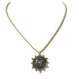 Western Horse Coin Pendant Necklace