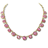 Faceted Round and Cushion CUT Crystal Necklace - view 5