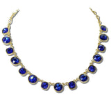 Faceted Round and Cushion CUT Crystal Necklace