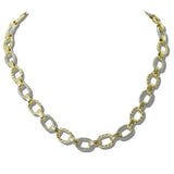 14K Gold Plated Multi Link Designer Inspired Necklace