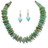 Marbled Disc Bead Necklace