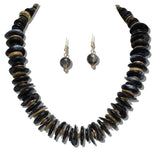 Marbled Disc Bead Necklace - view 2