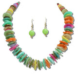 Marbled Disc Bead Necklace - view 4