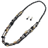 Multi Strand Mixed Beaded Long Necklace - view 3
